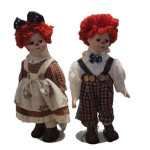 Seymour Mann Our American Sweethearts Sweetheart Ann and Andy 2 Dolls w/ Stands